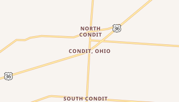Condit, Ohio map