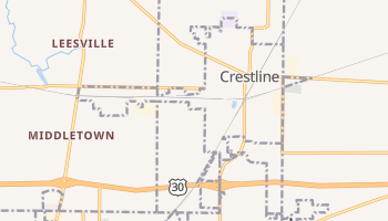 Crestline, Ohio map