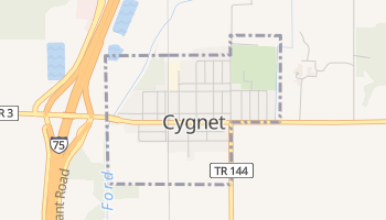 Cygnet, Ohio map