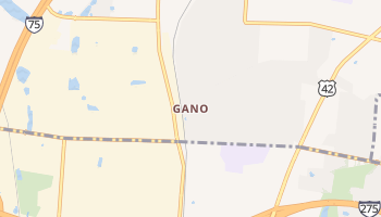Gano, Ohio map