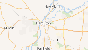 Hamilton, Ohio map