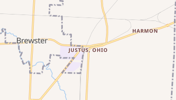 Justus, Ohio map
