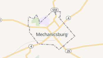 Mechanicsburg, Ohio map