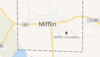 Mifflin, Ohio map