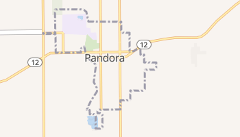 Pandora, Ohio map