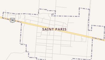 Saint Paris, Ohio map