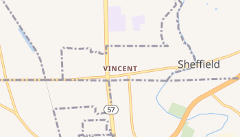 Vincent, Ohio map