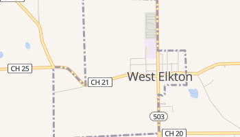 West Elkton, Ohio map