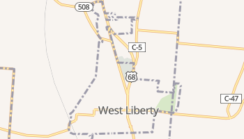 West Liberty, Ohio map