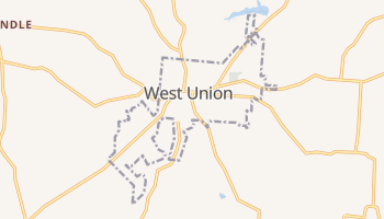 West Union, Ohio map