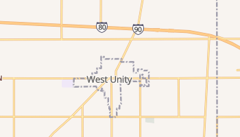 West Unity, Ohio map