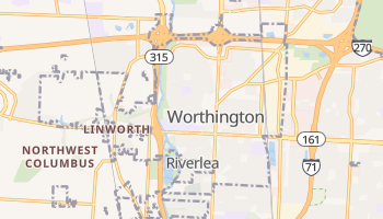 Worthington, Ohio map