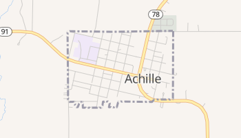 Achille, Oklahoma map