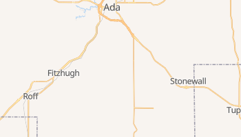 Ada, Oklahoma map