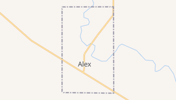 Alex, Oklahoma map