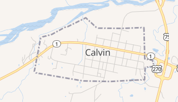 Calvin, Oklahoma map