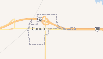 Canute, Oklahoma map