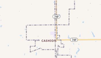 Cashion, Oklahoma map