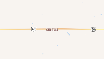 Cestos, Oklahoma map