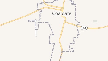 Coalgate, Oklahoma map