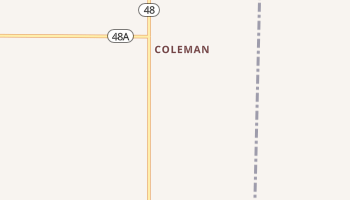 Coleman, Oklahoma map