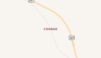 Conrad, Oklahoma map