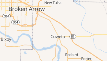 Coweta, Oklahoma map