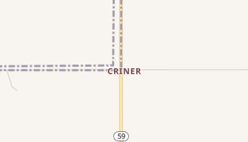 Criner, Oklahoma map