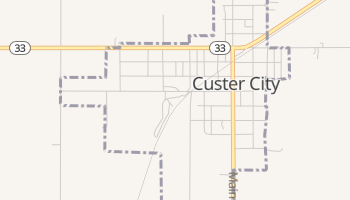 Custer City, Oklahoma map