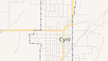 Cyril, Oklahoma map