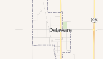 Delaware, Oklahoma map