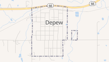 Depew, Oklahoma map