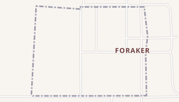 Foraker, Oklahoma map