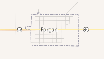 Forgan, Oklahoma map