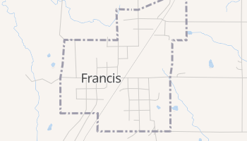 Francis, Oklahoma map