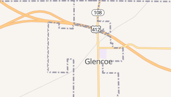 Glencoe, Oklahoma map