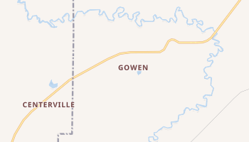 Gowen, Oklahoma map