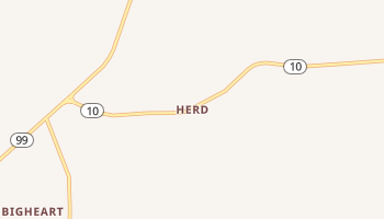 Herd, Oklahoma map