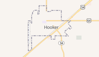 Hooker, Oklahoma map