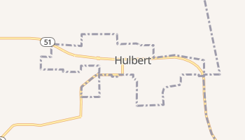 Hulbert, Oklahoma map