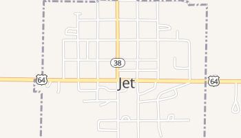 Jet, Oklahoma map