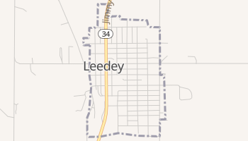 Leedey, Oklahoma map