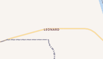 Leonard, Oklahoma map
