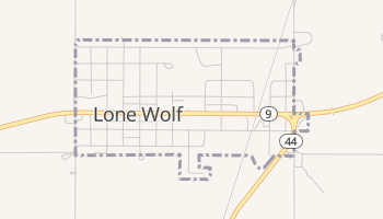 Lone Wolf, Oklahoma map