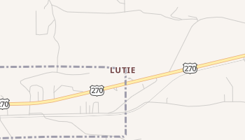 Lutie, Oklahoma map