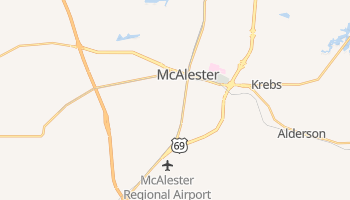 McAlester, Oklahoma map