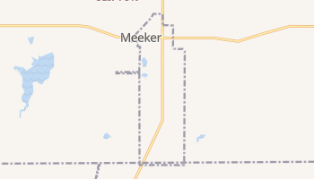 Meeker, Oklahoma map