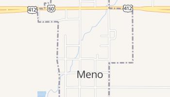 Meno, Oklahoma map