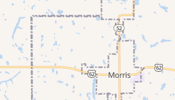 Morris, Oklahoma map