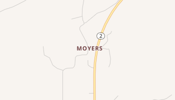 Moyers, Oklahoma map